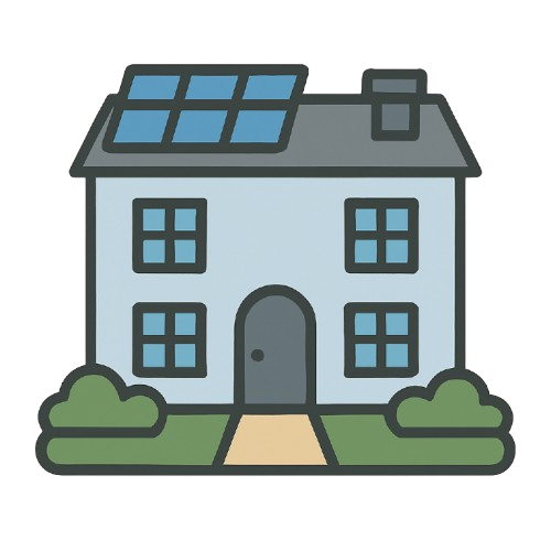3 Bedrooms house illustration