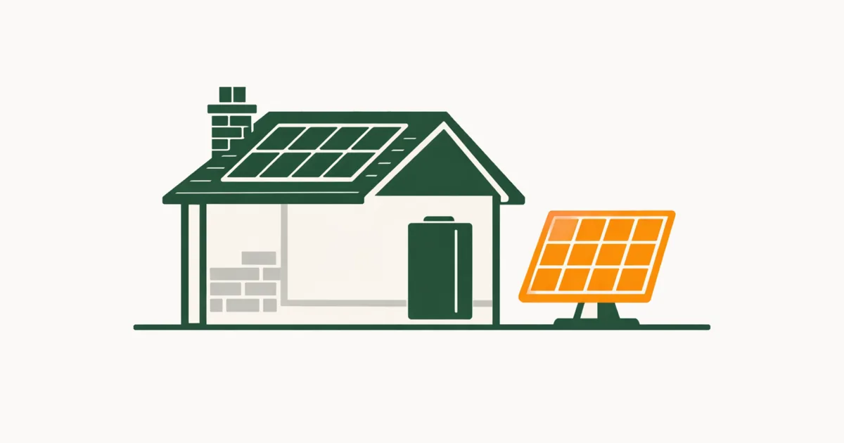 Illustration accompanying VAT on solar panels and batteries